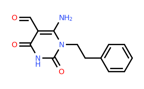 919724-65-5 | 6-Amino-2,4-dioxo-1-phenethyl-1,2,3,4-tetrahydropyrimidine-5-carbaldehyde
