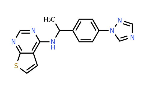 919871-20-8 | n-{1-[4-(1h-1,2,4-triazol-1-yl)phenyl]ethyl}thieno[2,3-d]pyrimidin-4-amine