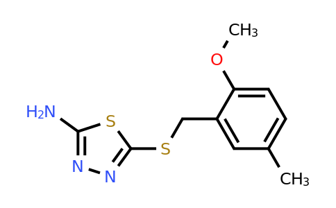 923148-32-7 | 5-((2-Methoxy-5-methylbenzyl)thio)-1,3,4-thiadiazol-2-amine