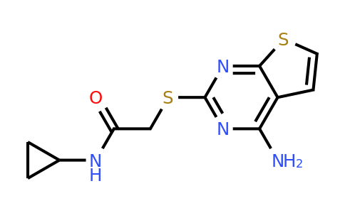 923707-56-6 | 2-((4-Aminothieno[2,3-d]pyrimidin-2-yl)thio)-N-cyclopropylacetamide