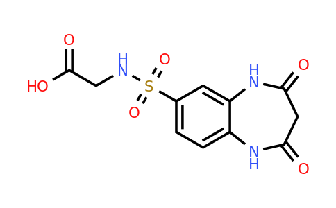923718-70-1 | ((2,4-Dioxo-2,3,4,5-tetrahydro-1h-benzo[b][1,4]diazepin-7-yl)sulfonyl)glycine