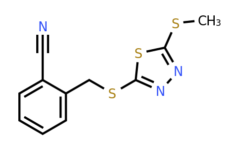 923793-84-4 | 2-(((5-(Methylthio)-1,3,4-thiadiazol-2-yl)thio)methyl)benzonitrile