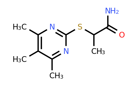 924713-00-8 | 2-((4,5,6-Trimethylpyrimidin-2-yl)thio)propanamide