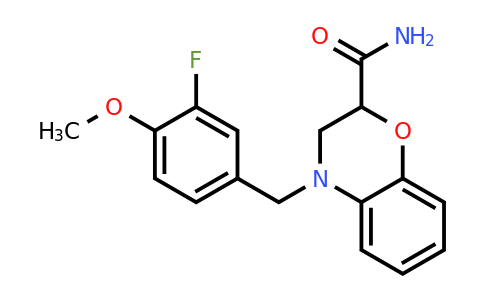 924719-89-1 | 4-(3-Fluoro-4-methoxybenzyl)-3,4-dihydro-2h-benzo[b][1,4]oxazine-2-carboxamide