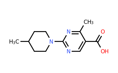 924867-94-7 | 4-Methyl-2-(4-methylpiperidin-1-yl)pyrimidine-5-carboxylic acid