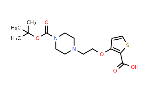 924869-16-9 | 3-(2-(4-(Tert-butoxycarbonyl)piperazin-1-yl)ethoxy)thiophene-2-carboxylic acid
