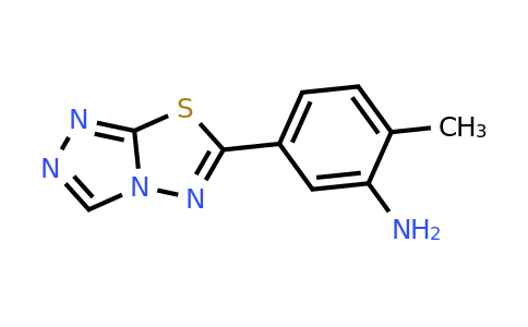 924967-88-4 | 5-([1,2,4]Triazolo[3,4-b][1,3,4]thiadiazol-6-yl)-2-methylaniline