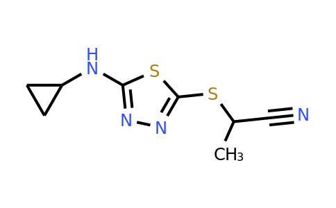 925403-08-3 | 2-((5-(Cyclopropylamino)-1,3,4-thiadiazol-2-yl)thio)propanenitrile