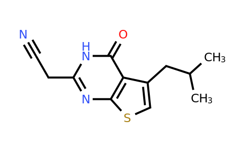 926208-72-2 | 2-[5-(2-methylpropyl)-4-oxo-3h,4h-thieno[2,3-d]pyrimidin-2-yl]acetonitrile