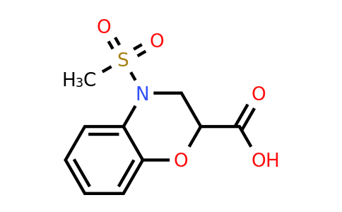 926241-64-7 | 4-Methanesulfonyl-3,4-dihydro-2h-1,4-benzoxazine-2-carboxylic acid