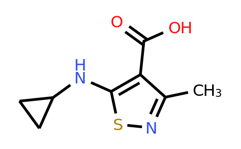 926271-61-6 | 5-(Cyclopropylamino)-3-methyl-1,2-thiazole-4-carboxylic acid