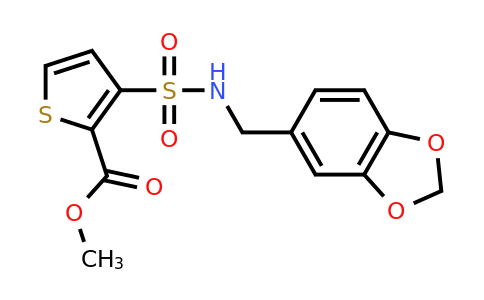 927625-87-4 | Methyl 3-(N-(benzo[d][1,3]dioxol-5-ylmethyl)sulfamoyl)thiophene-2-carboxylate