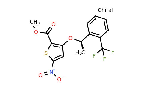 929039-94-1 | (R)-Methyl 5-nitro-3-(1-(2-(trifluoromethyl)phenyl)ethoxy)thiophene-2-carboxylate