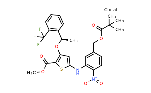 929095-36-3 | (R)-methyl 5-(2-nitro-5-(pivaloyloxymethyl)phenylamino)-3-(1-(2-(trifluoromethyl)phenyl)ethoxy)thiophene-2-carboxylate