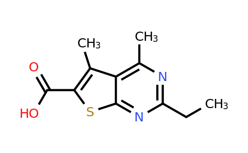 929975-02-0 | 2-Ethyl-4,5-dimethylthieno[2,3-d]pyrimidine-6-carboxylic acid