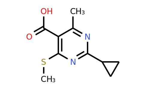 929975-15-5 | 2-Cyclopropyl-4-methyl-6-(methylsulfanyl)pyrimidine-5-carboxylic acid