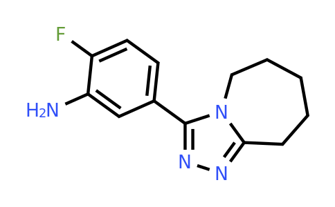 930396-05-7 | 2-fluoro-5-{5H,6H,7H,8H,9H-[1,2,4]triazolo[4,3-a]azepin-3-yl}aniline