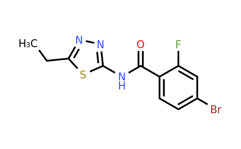 930485-68-0 | 4-Bromo-N-(5-ethyl-1,3,4-thiadiazol-2-yl)-2-fluorobenzamide