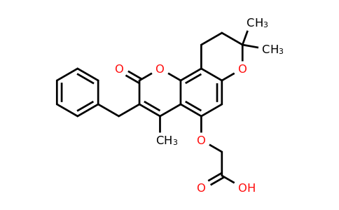 933607-10-4 | 2-((3-Benzyl-4,8,8-trimethyl-2-oxo-9,10-dihydro-2H,8H-pyrano[2,3-f]chromen-5-yl)oxy)acetic acid