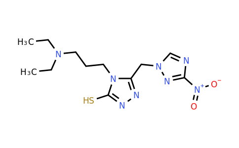 4-(3-(Diethylamino)propyl)-5-((3-nitro-1h-1,2,4-triazol-1-yl)methyl)-4h-1,2,4-triazole-3-thiol