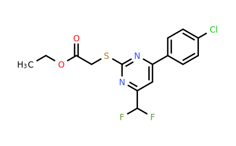 938020-64-5 | Ethyl 2-((4-(4-chlorophenyl)-6-(difluoromethyl)pyrimidin-2-yl)thio)acetate