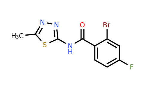 939698-46-1 | 2-Bromo-4-fluoro-N-(5-methyl-1,3,4-thiadiazol-2-yl)benzamide