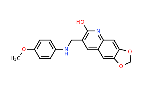 947019-00-3 | 7-(((4-Methoxyphenyl)amino)methyl)-[1,3]dioxolo[4,5-g]quinolin-6-ol