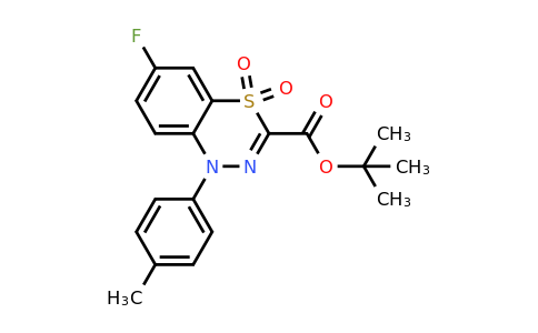 950271-05-3 | Tert-butyl 6-fluoro-1-(p-tolyl)-1H-benzo[e][1,3,4]thiadiazine-3-carboxylate 4,4-dioxide