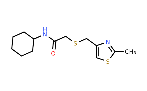 954082-17-8 | n-Cyclohexyl-2-(((2-methylthiazol-4-yl)methyl)thio)acetamide