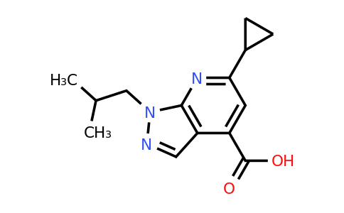 954275-78-6 | 6-Cyclopropyl-1-isobutyl-1h-pyrazolo[3,4-b]pyridine-4-carboxylic acid