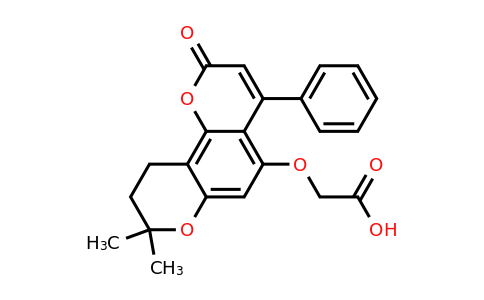 956210-99-4 | 2-((8,8-Dimethyl-2-oxo-4-phenyl-9,10-dihydro-2H,8H-pyrano[2,3-f]chromen-5-yl)oxy)acetic acid