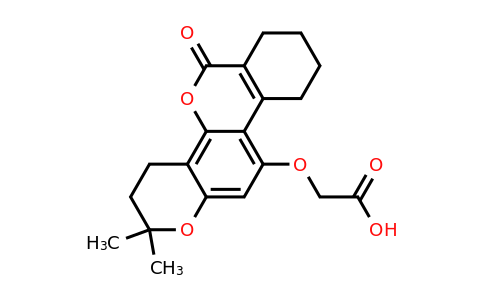 956609-30-6 | 2-((2,2-Dimethyl-6-oxo-3,4,7,8,9,10-hexahydro-2h,6h-benzo[c]pyrano[2,3-h]chromen-11-yl)oxy)acetic acid