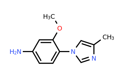 958245-18-6 | 3-Methoxy-4-(4-methyl-1H-imidazol-1-yl)aniline
