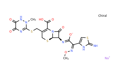 958633-51-7 | Sodium (6R,7R)-7-((Z)-2-(2-aminothiazol-4-yl)-2-(methoxyimino)acetamido)-3-(((2-methyl-5,6-dioxo-1,2,5,6-tetrahydro-1,2,4-triazin-3-yl)thio)methyl)-8-oxo-5-thia-1-azabicyclo[4.2.0]oct-2-ene-2-carboxylate